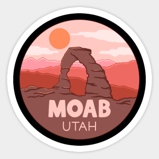 Moab Utah Sunset Minimalist Sticker